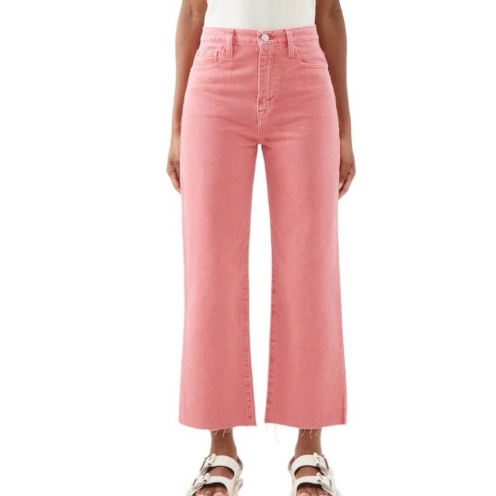 Frame Denim Pink Wide Leg Jeans